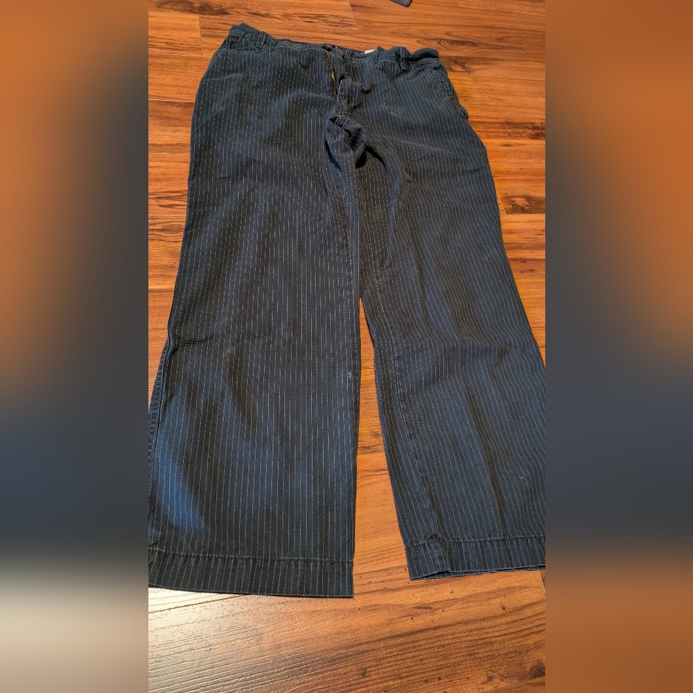Old Navy Men's Dark Blue Striped Pants